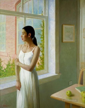 April Chinese Girls Oil Paintings